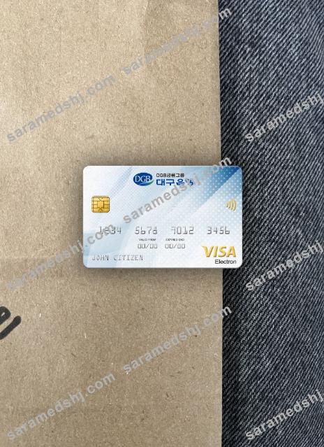 South Korea Daegu bank visa electron card photolook front